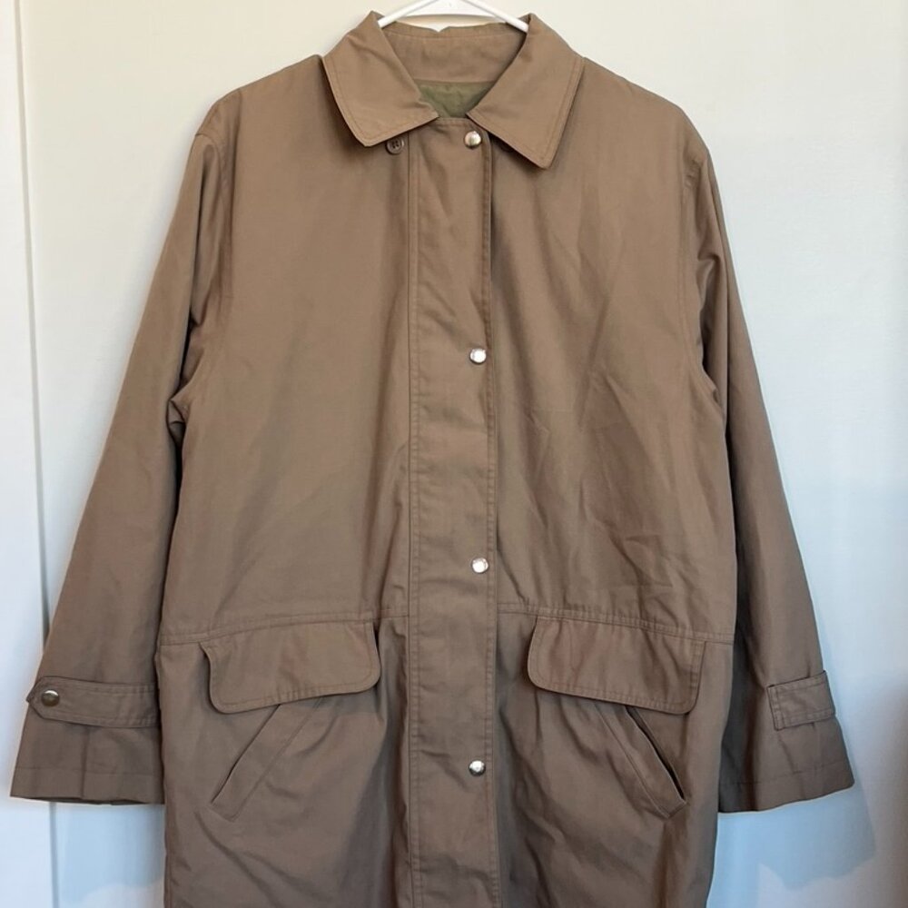 London Fog Short Tan Trench Coat